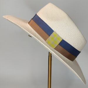 Sombrero panamá bicolor lateral