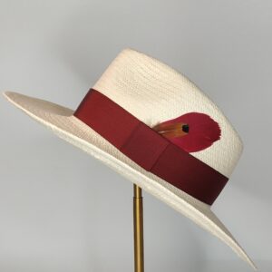 Sombrero panamá burdeos